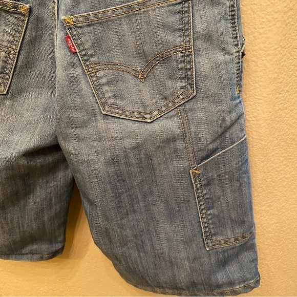 LEVI’S Boys Light Blue Cargo Jean Shorts Size 12 Reg - Picture 5 of 8